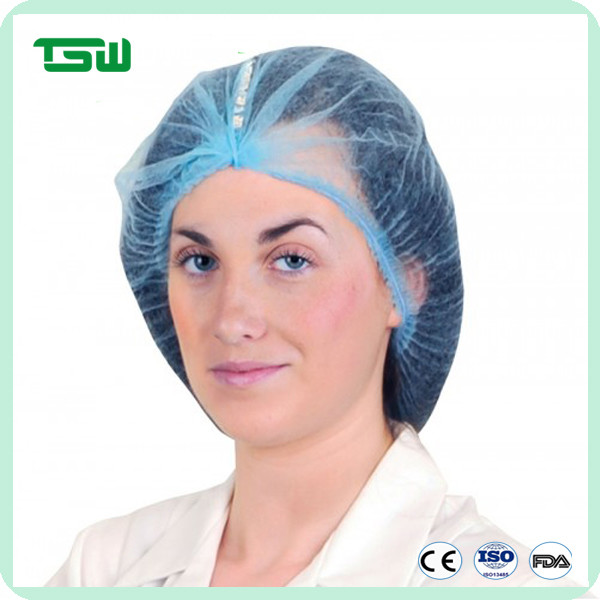 21 inch Disposable Dust Proof Hairnet / Disposable Caps