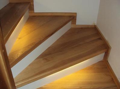 Triangle shape natural white oak solid wood stair treads