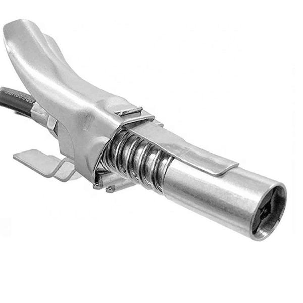 Clamp Grease Gun Nozzle High Pressure Quick Release Zerk Adapter For 1/8 NPT Thread