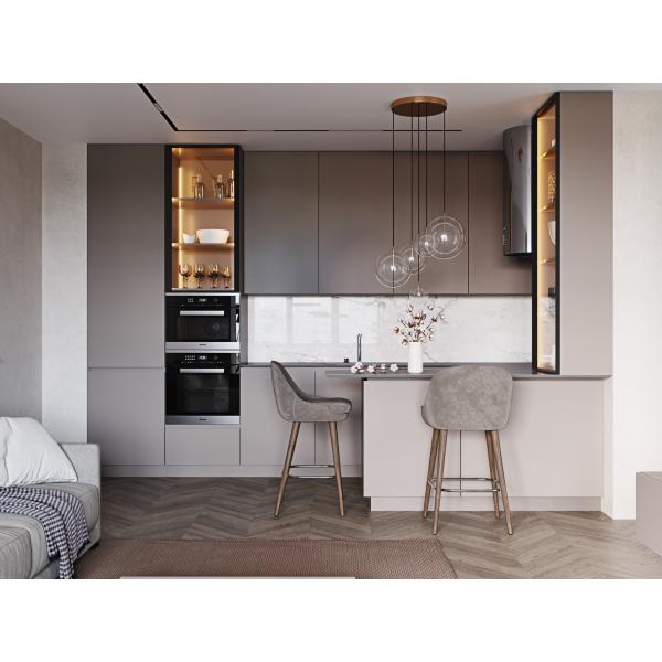 Home Modern Prefab Kitchen Cabinets Cupboard Custom Size & Design