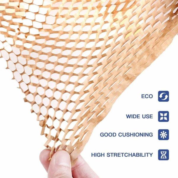 GDCX Oem Colored Honeycomb Recycled Craft Paper White Kraft Honeycomb Roll Gift Wrapping Paper Roll Honeycomb Paper Wrap