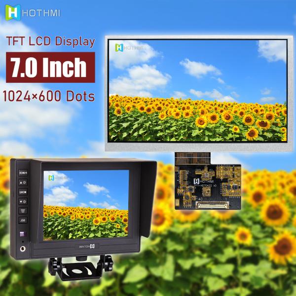 7.0-inch TFT 1024x600 dot matrix LVDS interface color LCD display