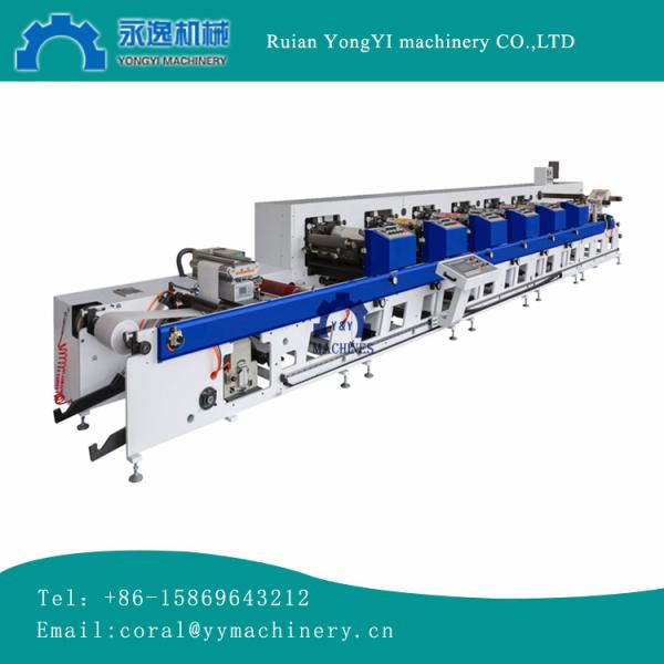 RY-320 8 Color Double Servo Motor Flexo Graphic Printer Sticker PA PE CPP Station Printing Machine
