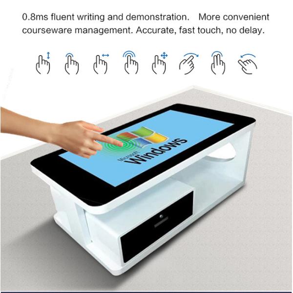 43 Inch Windows Board Dining Lcd Table Kiosk Interactive Multi Top Coffee Smart Touch Screen Table With Drawer