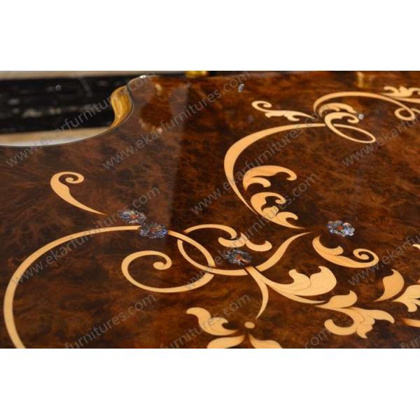 Antique Europe Style wooden furniture diningroom sets table chairs buffet cabinet TN-028N