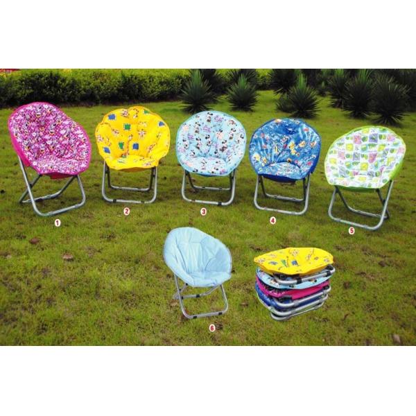 Padded Cushion Moon Saucer Leisure Steel Camping Chair