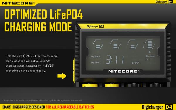 Nitecore LCD 2014 Latest universal smart charger Nitecore D4 battery charger