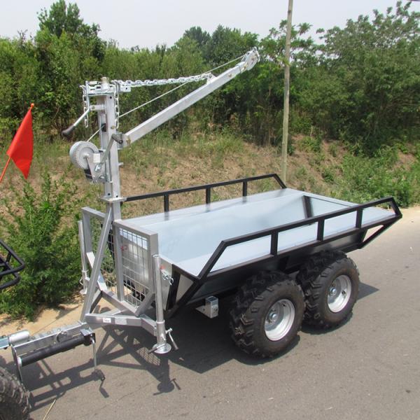 Heavy Duty Galvanized Atv Trailer Box Dump Trailer With Winch Off Road Tire