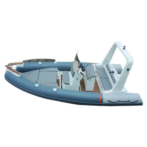 Small Inflatable Boats 6.8 Meter Luxury Yacht With Hypalon Tube Fiberglass Hull Twin Motors
