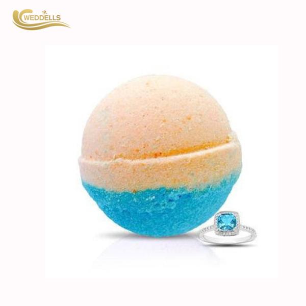 Essential Oil Jewelry Bath Bombs , Round Bath Bombs With Surprise Inside FDA Approved