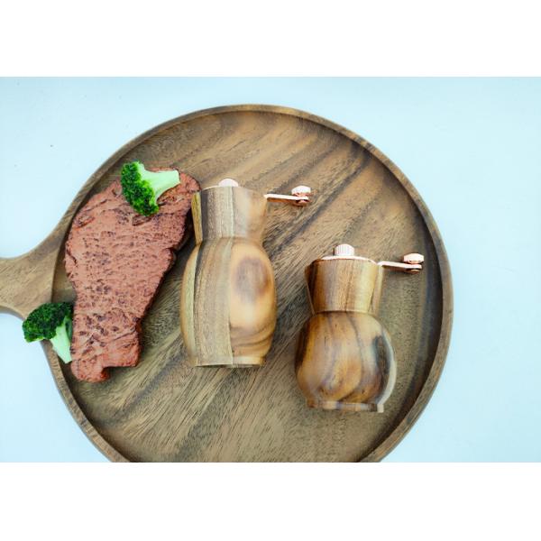Molino de pimienta personalizado Agitadores de madera Molinos de condimentos Molinos de sal y pimienta de madera