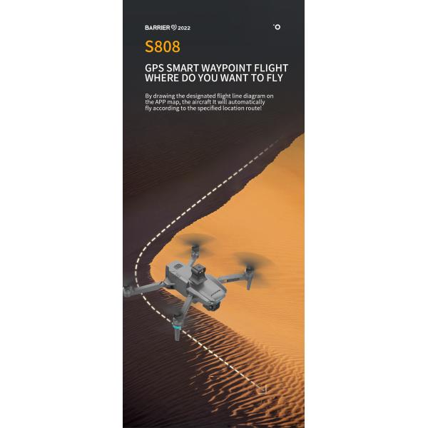 3km Range S808 Drone With 8k Camera 5g Wifi 3 Axis Eis Gps Long Distance 3km Brushless Motor Foldable Quadcopter Drones