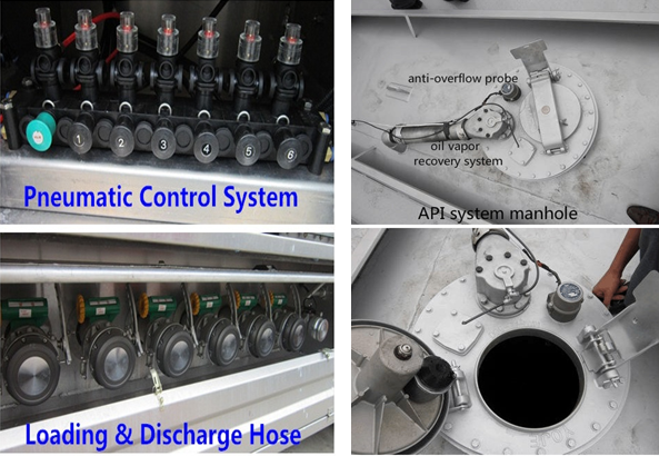 Тележка нефтяного танкера с системой АПИ стандартной, тележка Фотон доставки дизельного масла нефти топлива