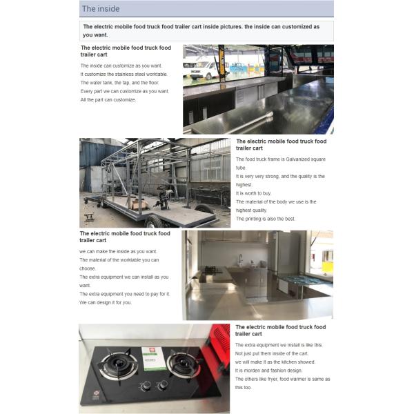 110v/220v Meat Processing Plants Drivable Crepe Trailer Food Truck Cafe with Full Kitchen