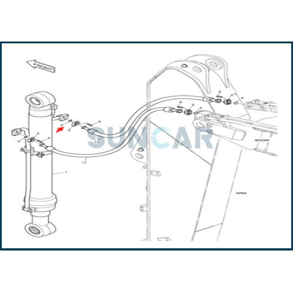 ISF-25 DS2856002 Flange Seal Ring O Ring For DOOSAN DX140LC-3