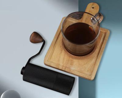 Stainless Steel Handle Aluminum Black Coffee Grinder With Burr