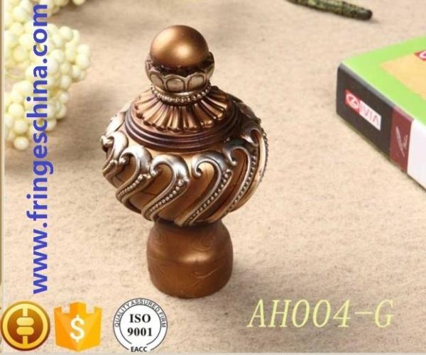 Classical delicate PP plastic curtain rod finials for home decoration