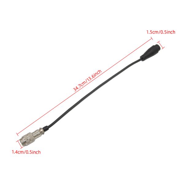 3 Pin 13.6inch Waterproof Male Female Electric Scooter Cable Scooter Spare Parts