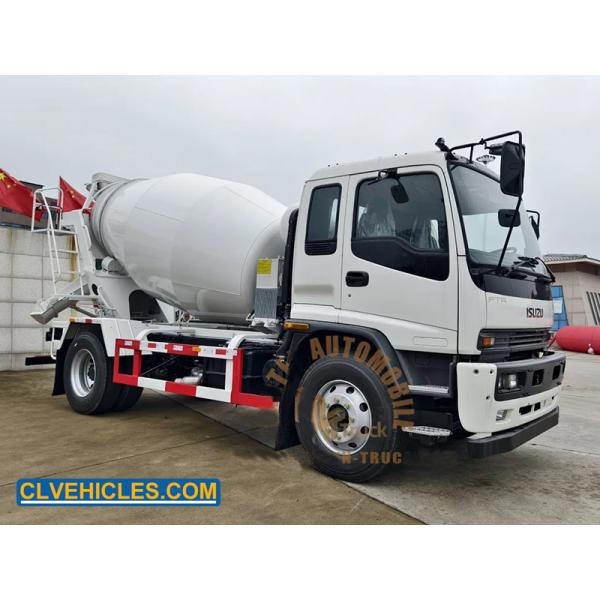 ISUZU FTR 205hp 6Cbms Mixer Truck Variable Capacity On Site Drum Mixing Concrete