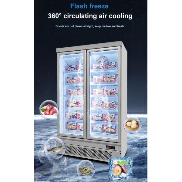 Customized Commercial Display Freezer 3 Door For Popsicle Frozen R404a