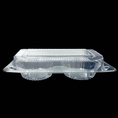 Emballage de coquilles PET de qualité alimentaire personnalisées pour tartes aux œufs, paquet de 2