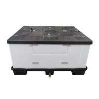 Agricultura 300 kg Cajas de plástico para el recubrimiento de plástico de papel de plástico hueco de PP Cajas de almacenamiento de plástico plegables