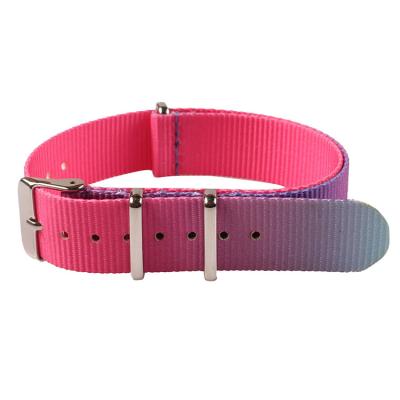 a correia de nylon da tela de 18mm, mulheres de Ombre olha a faixa