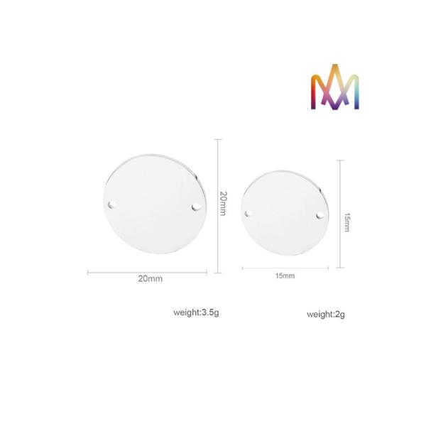 20MM 15MM гравировка 2 отверстий изготовленная на заказ очаровывают стальные соединители