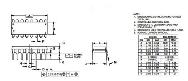 Integrated Circuit Chip QUAD EIA-485 LINE DRIVERS  MC75172BDW MOTOROLA SOP20 