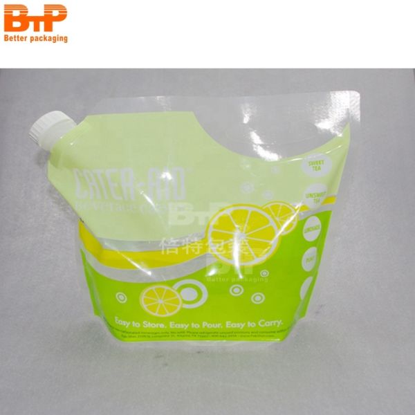 2L/3L/5L Spout Pouch Foldable Outdoor Grains Drink Plastic Bags Water Bag for Water Storage with Handle