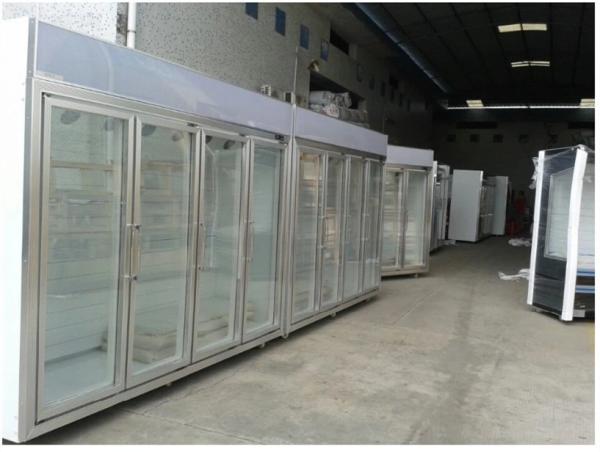 Cheaper cost cold room storage double anti-fog glass door freezer storage cold room drinks and milk cold storage