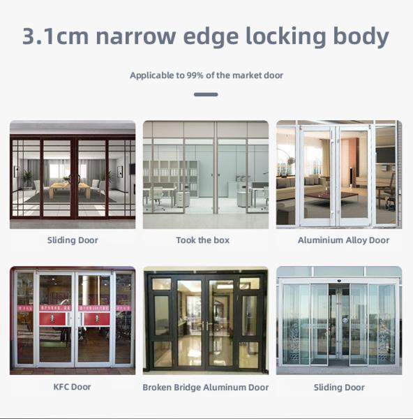 Stainless Steel TTlock Smart Lock Aluminium Door Sliding Lock For Slim Door