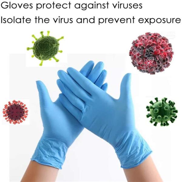 Latex Rubber Free Medical Grade Disposable Nitrile Examination Gloves