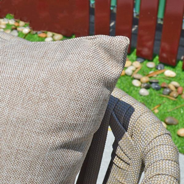 57*58*77cm Modern Garden Outdoor Dining Chair with Aluminum Frame and Woven Rope