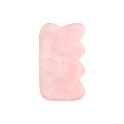 Chinese Jade Massaging Comb Rose Quartz Gua Sha Comb For Hair Head