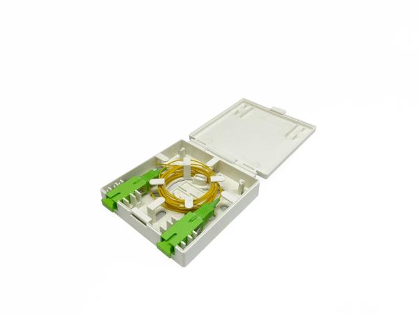 Tomada de parede interna portuária 86*86*23mm de Unibody da caixa da terminação da fibra ótica de 2 FTTH