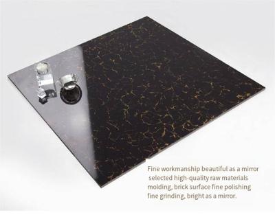 Carreaux de sol en porcelaine brillante de 600*600 mm en or noir rose poli
