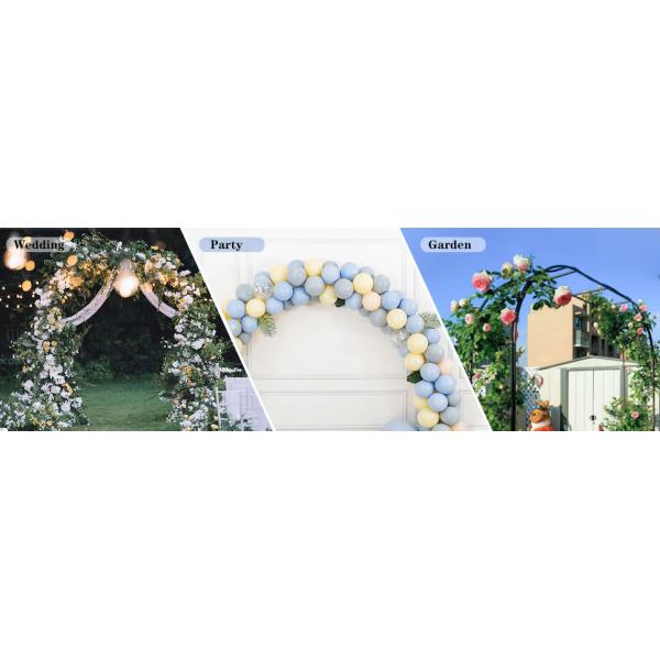 Metal Garden Arbor Wedding Arch, Combination for Various Climbing Plants, Rose Vines, Bridal Party Decorati