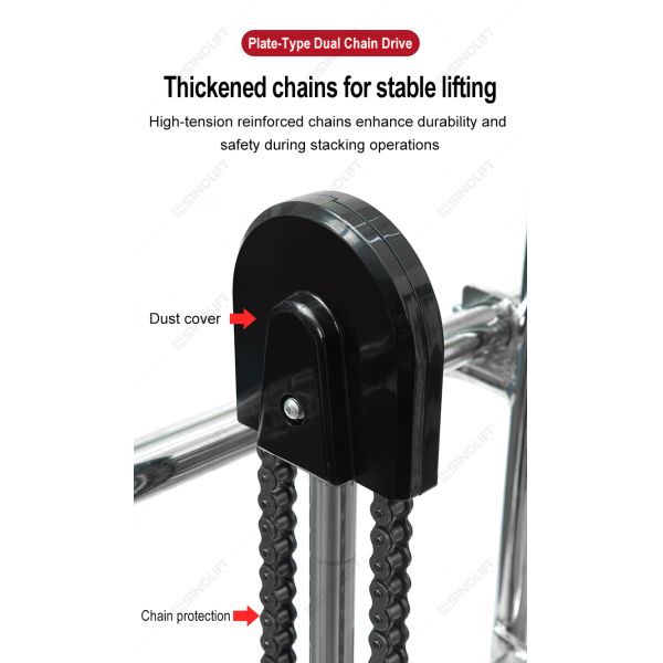 Sinolift EFM roll and reel material stacker - simple manual operation