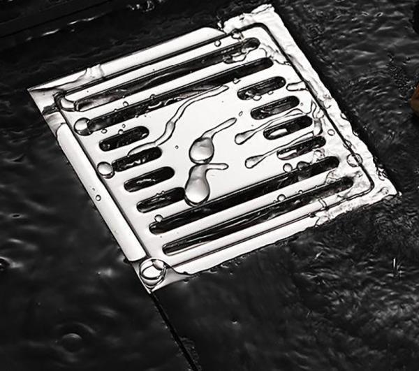 4 Inches Mirror Polished Silver Shower Floor Drain With Removable Filter Hair Sundries Cover