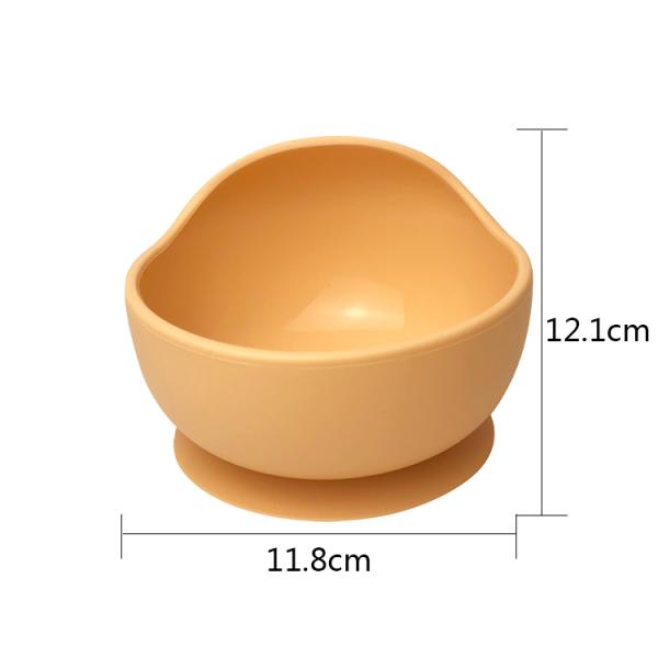 7 Pieces Silicone Baby Feeding Set Carrot Shape Dining Table Mat Suction Cup