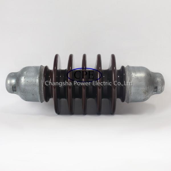 High Voltage Line Long Rod Porcelain Suspension Insulator Brown