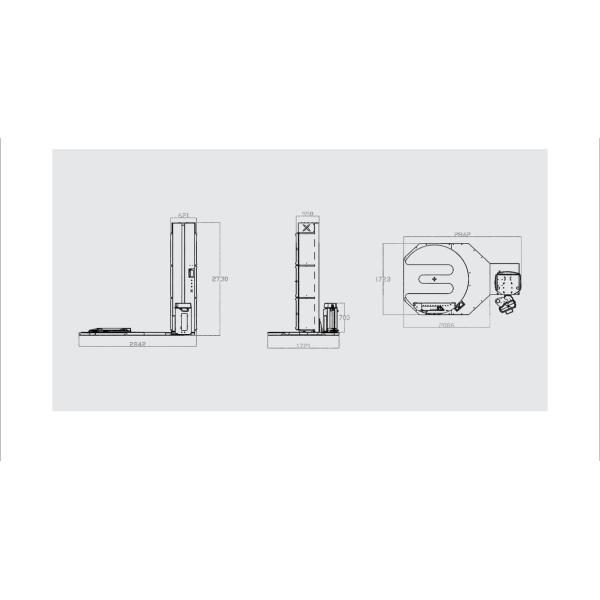E tipo de plato giratorio totalmente automático envolvente de paletas fácil para el conector de paletas