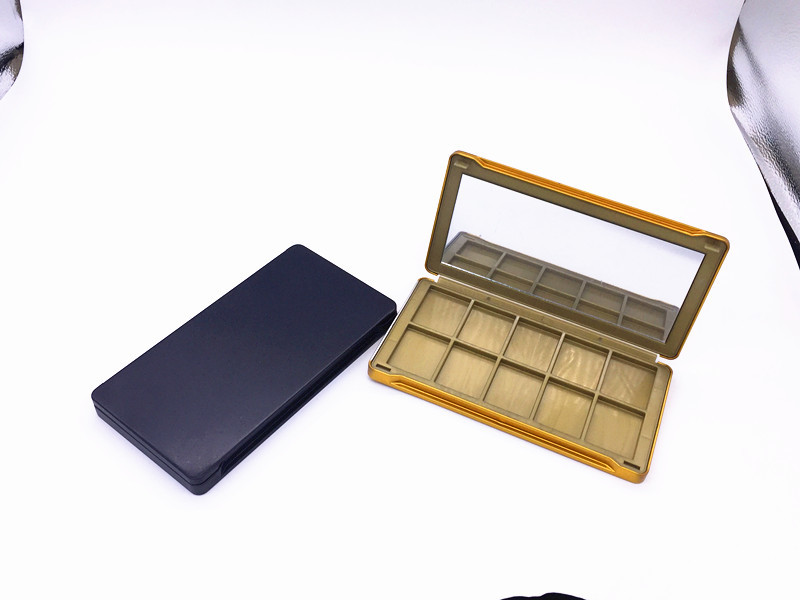 200x105x18mm Large Rectangle Metal Gift Cosmetic Skin Care Gift Tin Box With Mirror 9 Frames