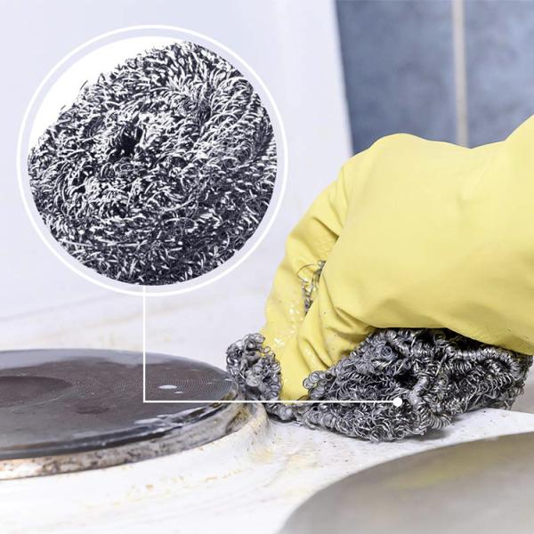 5-6.5cm Kitchen Steel Wool Dish Washing Wire Ss410 Stainless Steel Wire Scourer