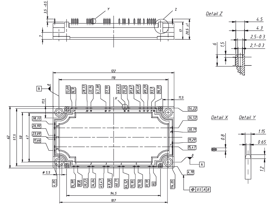 MIXA60WB1200TEH 1200V 60A CBI IGBT Module XPT Technology Low VCE(sat) Fast SONIC Diode 10μs SC Rating Integrated NTC E3-Pack for Drives and Solar