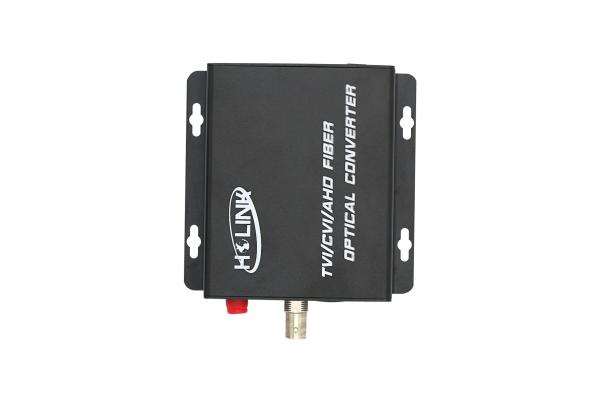 Holink 1-Ch HD 1080P CVI/TVI/AHD to Fiber Video Transceiver Single Mode Fiber 20Km