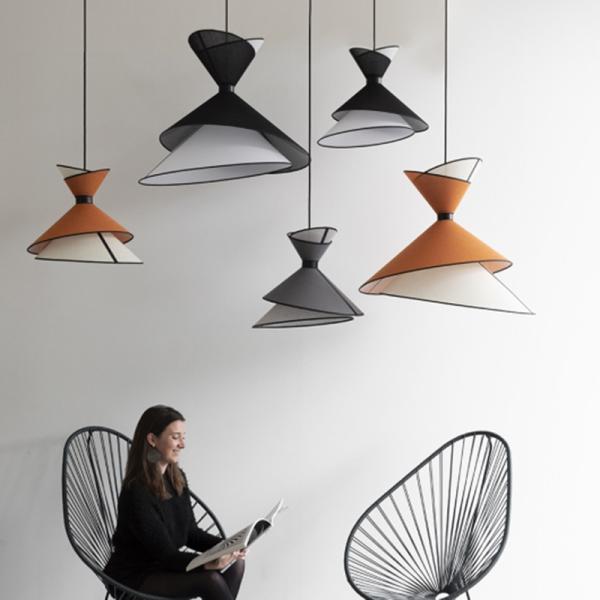Nordic Design Indiviudal Fabric Art Decorative Pendant Light Kimono Mixte Chandelier(WH-MI-165)