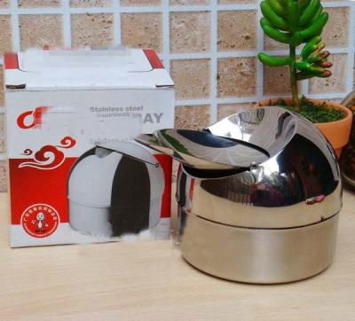Stainless Steel Cigarette Ashtray Lid Silver Windproof smoking ashtray penguin shade cigarette ashtray