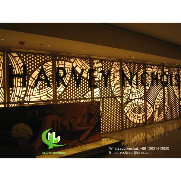 feuille d'écran creuse CNC en aluminium métallique pour la décoration d'hôtels à domicile ou de bâtiments commerciaux